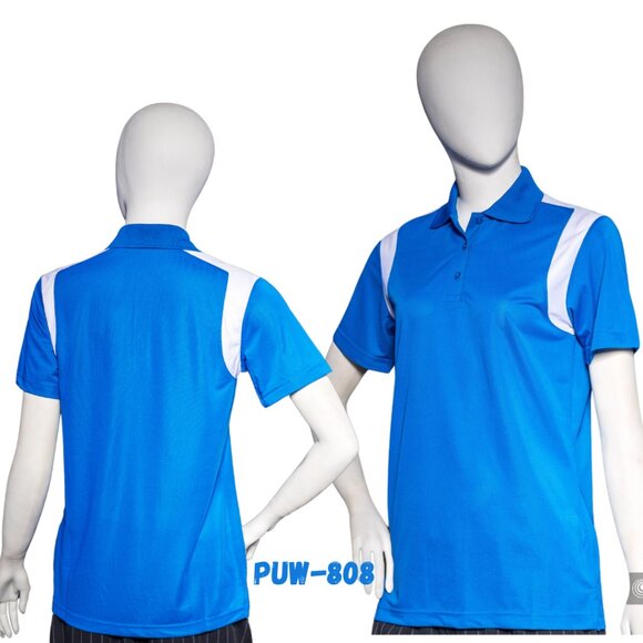POLO, WOMEN'S POLO T-SHIRTS, PREMIUM PERFORMANCE WITH STYLE, ROYAL BLUE. COLOUR - Picture 3 of 7